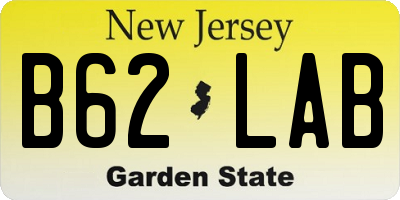NJ license plate B62LAB