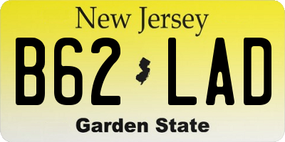 NJ license plate B62LAD