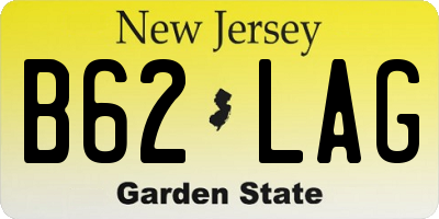 NJ license plate B62LAG
