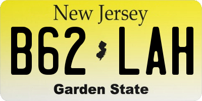 NJ license plate B62LAH