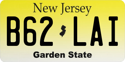 NJ license plate B62LAI