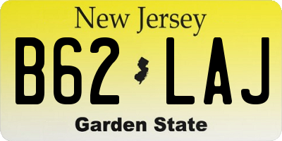 NJ license plate B62LAJ