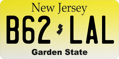 NJ license plate B62LAL