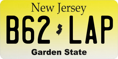 NJ license plate B62LAP