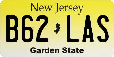 NJ license plate B62LAS