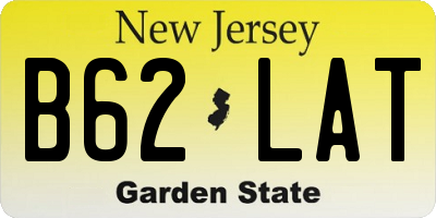 NJ license plate B62LAT