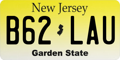 NJ license plate B62LAU