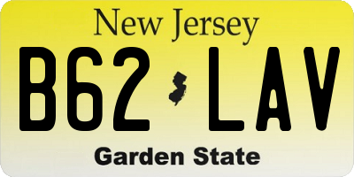 NJ license plate B62LAV