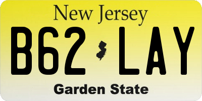 NJ license plate B62LAY