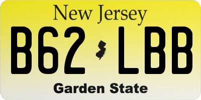 NJ license plate B62LBB