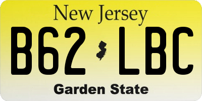 NJ license plate B62LBC