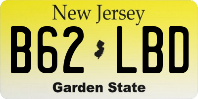 NJ license plate B62LBD