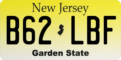 NJ license plate B62LBF