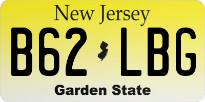 NJ license plate B62LBG