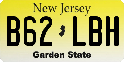 NJ license plate B62LBH