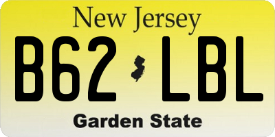 NJ license plate B62LBL