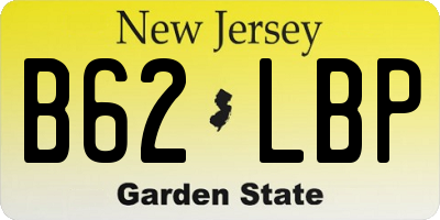 NJ license plate B62LBP