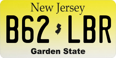 NJ license plate B62LBR