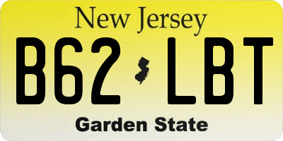 NJ license plate B62LBT