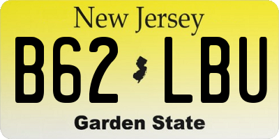 NJ license plate B62LBU