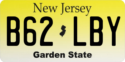 NJ license plate B62LBY
