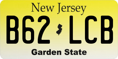 NJ license plate B62LCB
