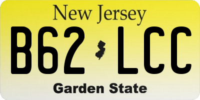 NJ license plate B62LCC