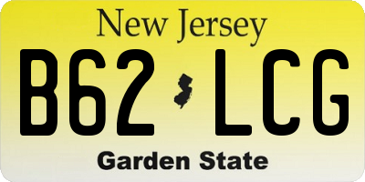 NJ license plate B62LCG