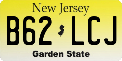 NJ license plate B62LCJ