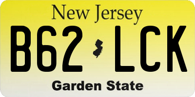 NJ license plate B62LCK