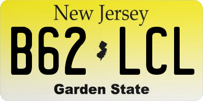 NJ license plate B62LCL
