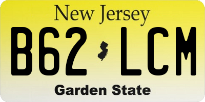 NJ license plate B62LCM