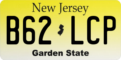 NJ license plate B62LCP