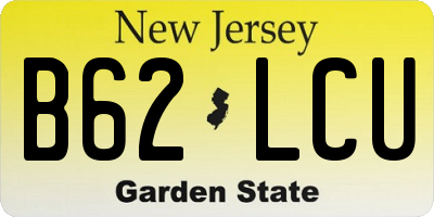NJ license plate B62LCU