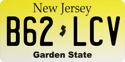 NJ license plate B62LCV