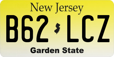 NJ license plate B62LCZ