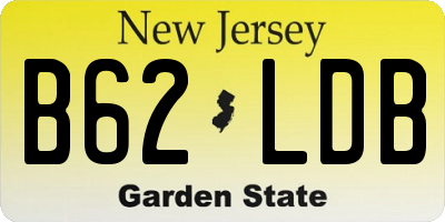 NJ license plate B62LDB