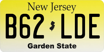 NJ license plate B62LDE