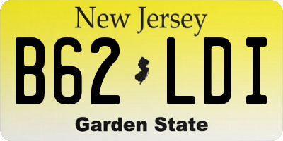 NJ license plate B62LDI