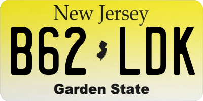 NJ license plate B62LDK