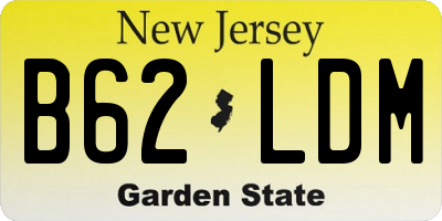NJ license plate B62LDM