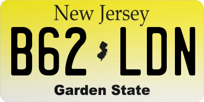 NJ license plate B62LDN