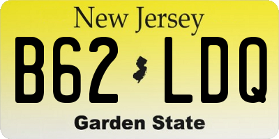NJ license plate B62LDQ