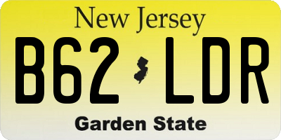 NJ license plate B62LDR