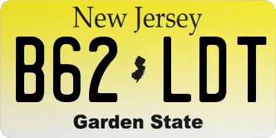 NJ license plate B62LDT