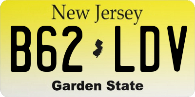 NJ license plate B62LDV