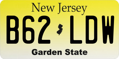 NJ license plate B62LDW