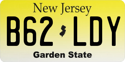 NJ license plate B62LDY