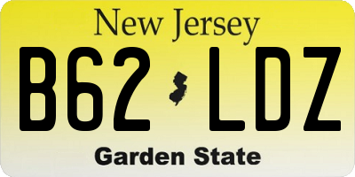 NJ license plate B62LDZ