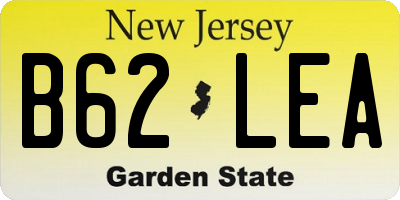 NJ license plate B62LEA